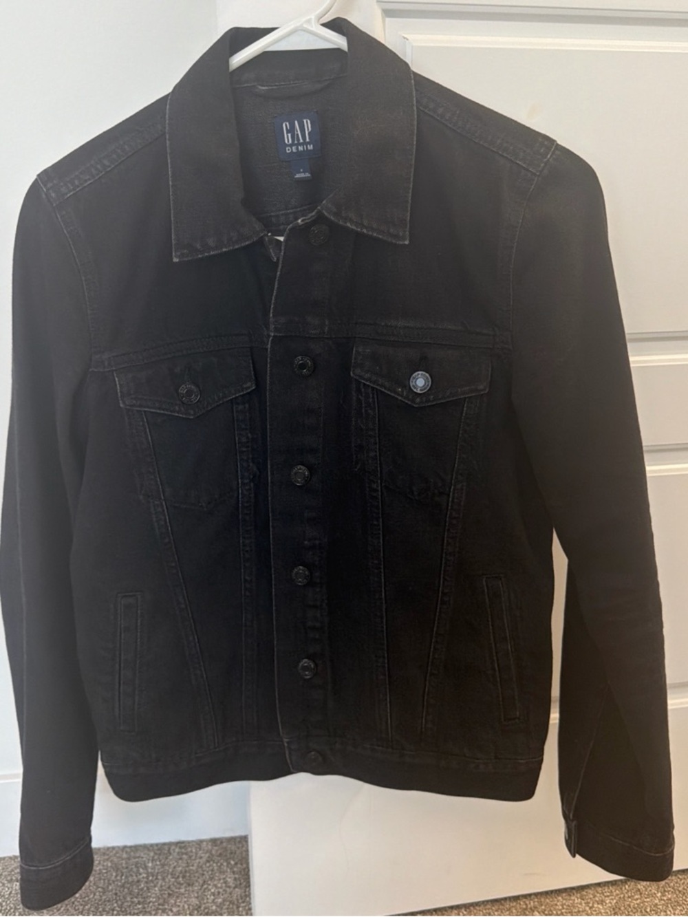 GAP Black Denim Trucker Jacket